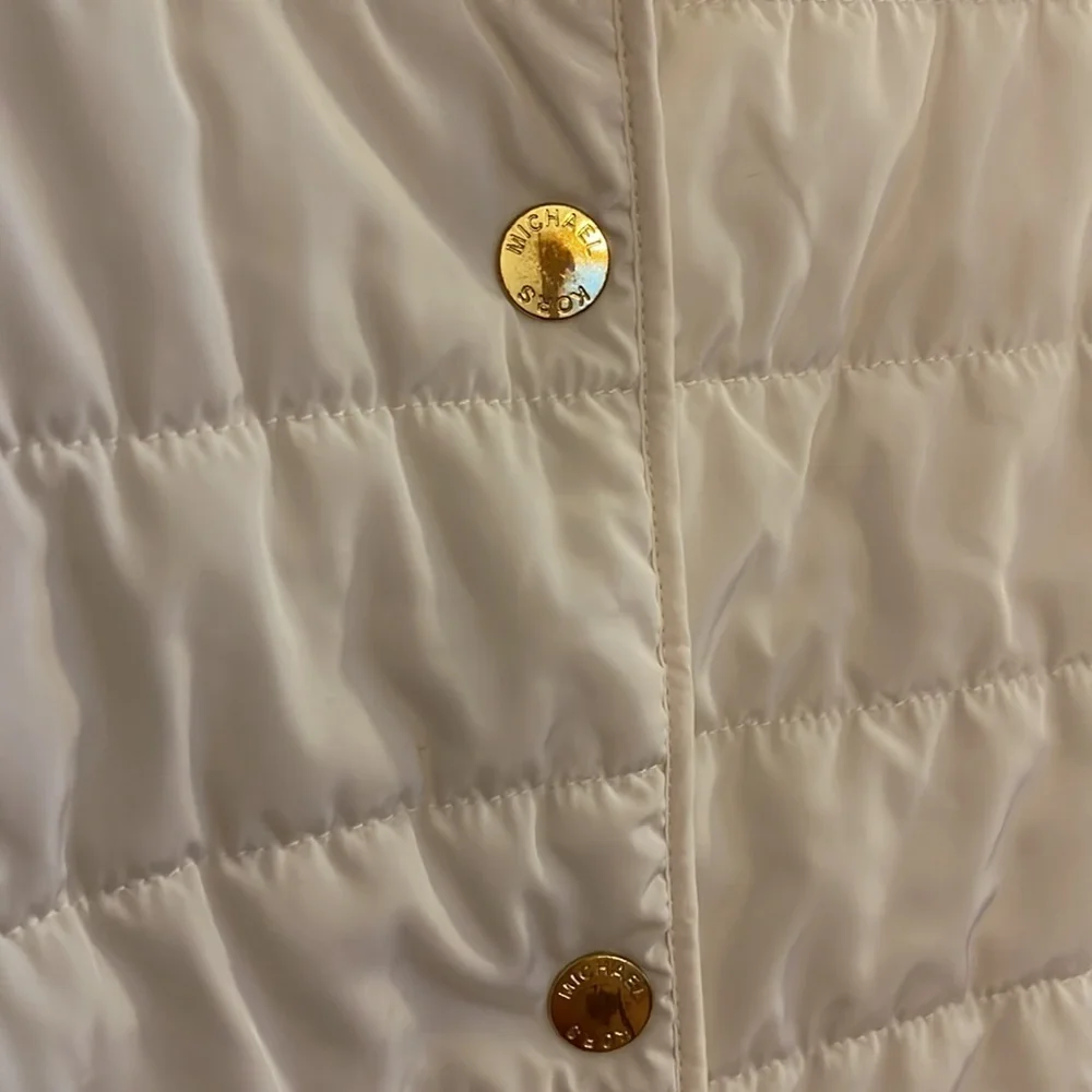 Michael Kors White Puff Vest- Large